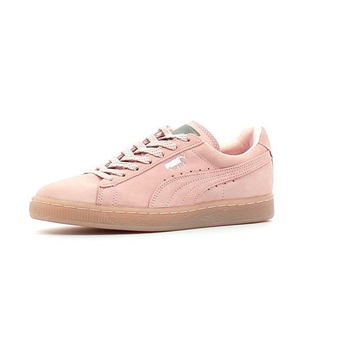 puma suede noir et rose